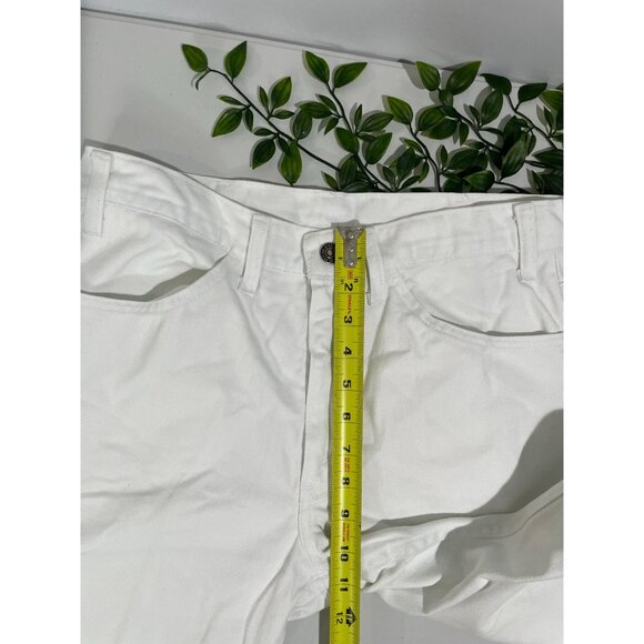 Levis Sta-Prest White Straight Leg Mens Pants Durable Cotton Blend Size 30x33 - Picture 9 of 11